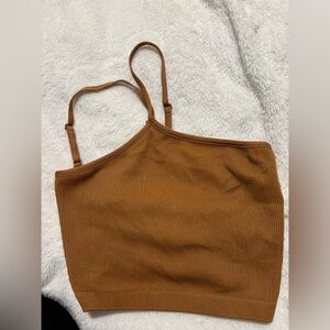Women's Tan Ribbed Bralette